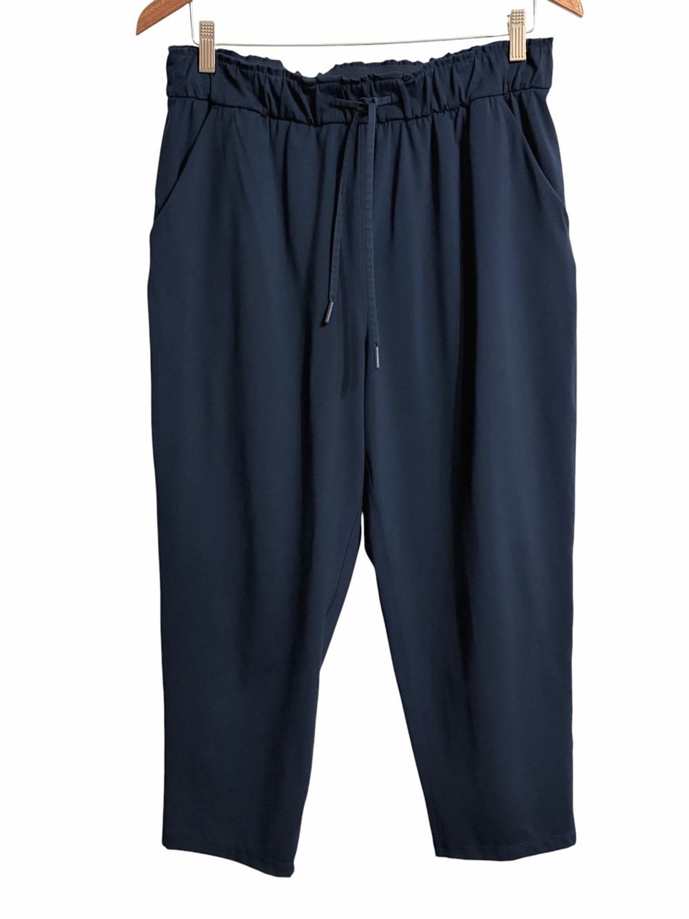 Lululemon Keep Moving Crop High Rise 23" Pants Womens 10 Blue Stretch W6BO5S